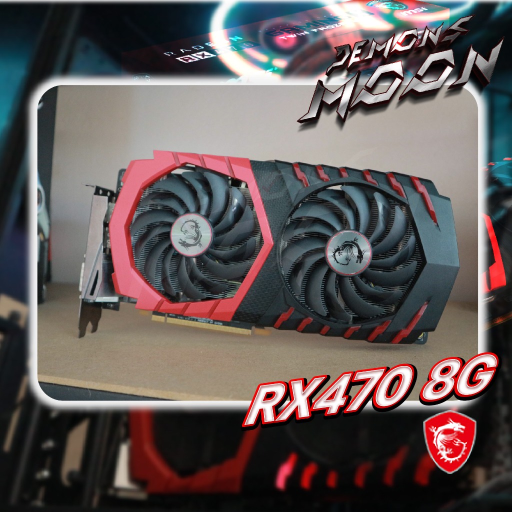 RX 470 8GB GAMING X 8GB Radeon RX 470 การ์ดจอมือสอง  AMD MSI + ประกันใจ 7 วัน Demons moon