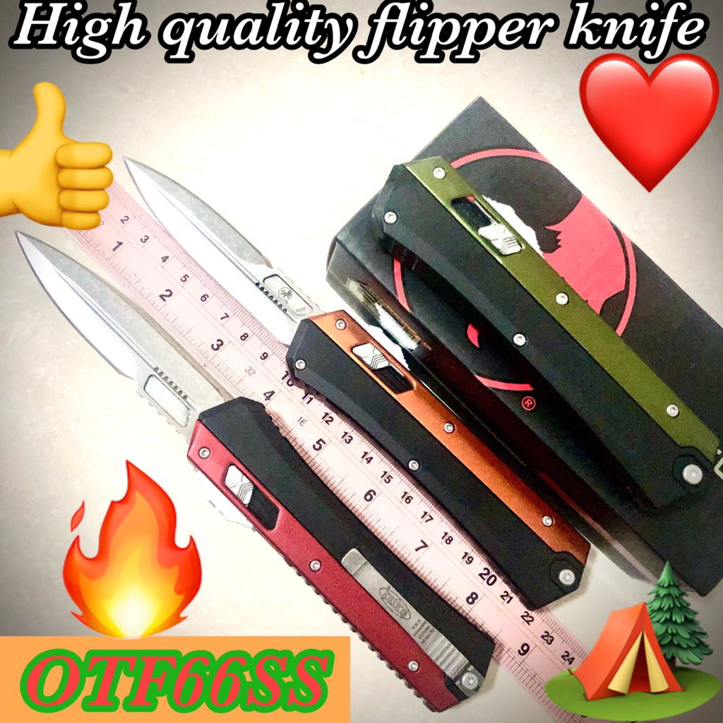 High quality flipper knife OTF66SS for collection and use camping 🏕️