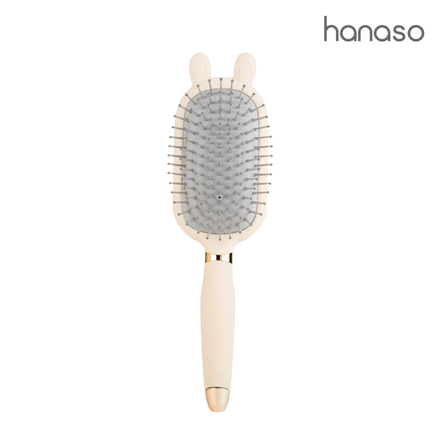 Hanaso หวีผมตรง หวีจัดทรงผม แปรงหวีผม Hair comb ฟันหวีโค้ง ไม่เจ็บหัว สำหรับหวีผมชี้ฟู