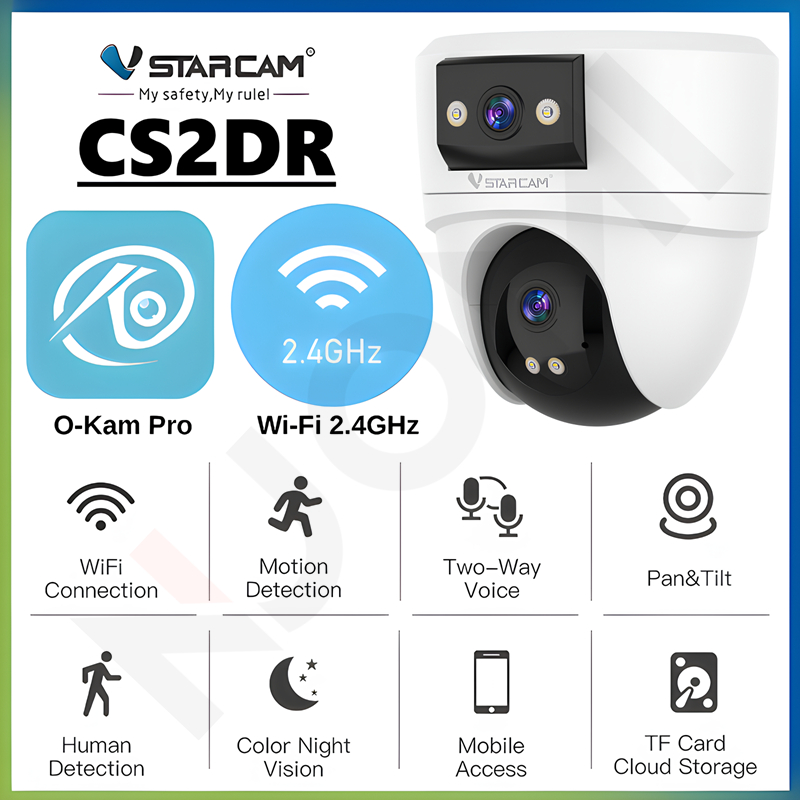 VSTARCAM CS2DR WiFi / CG2DR 4G LTE SIM SUPER HD 1296P 5MP x 2 เลนส์กล้อง กล้องวงจรปิด iP Camera