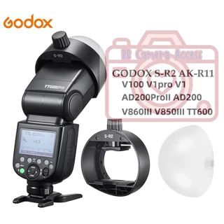 Godox AK-R11 Dome Diffuser V1 TT600 TT685 V860 Canon 580 600ex S-R2 Adapter แฟลชเหลี่ยมให้เป็นหัวกลม