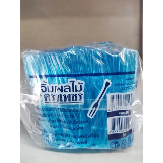 ส้อมจิ้มผลไม้ แพ็คละ100ชิ้น แบบสุ่มสี ส้อมจิ้มผลไม้พลาสติก ส้อมจิ้มขนม