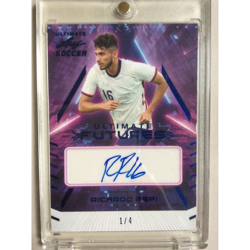 การ์ด​ฟุต​บอล​ Leaf​ RICAROD​ PEPI​ AUTO​ 1/4