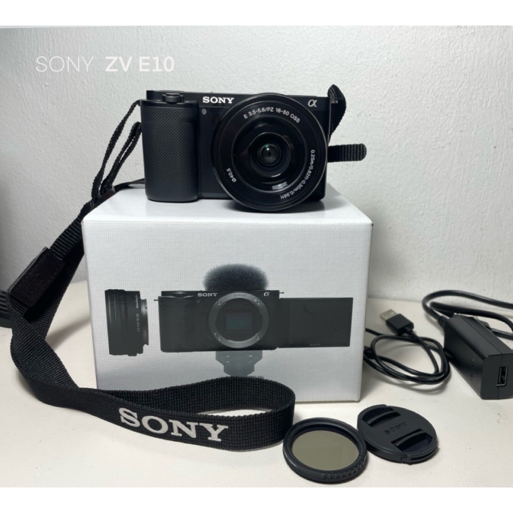 [มือสอง ดีมาก] ZV E10 Sony + 16-55 mm. ใช้งานเองขายเอง