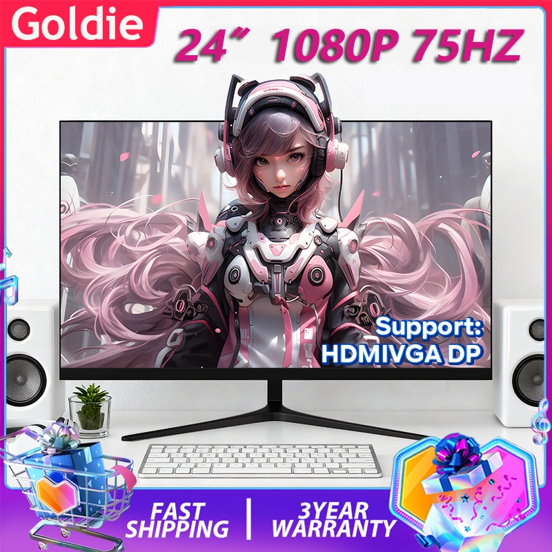ใช้กับ Gaming Monitor for PC 4K 75HZ 24-inch Laptop Monitor 165Hz จอภาพสำหรับเล่นเกม（รองรับการผ่อนชำ