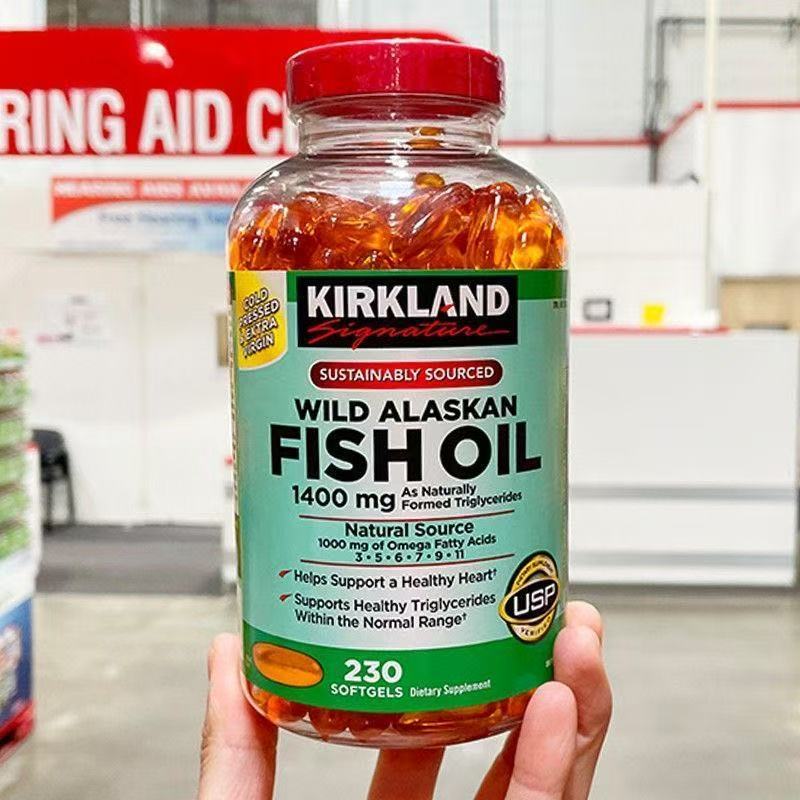 Kirkland สหรัฐอเมริกา 100% น้ำมันปลาทะเลน้ำลึกป่าซอฟต์เจลโอเมก้า 3 วัยกลางคนและผู้สูงอายุ-รักษาสุขภาพ Exp.2027