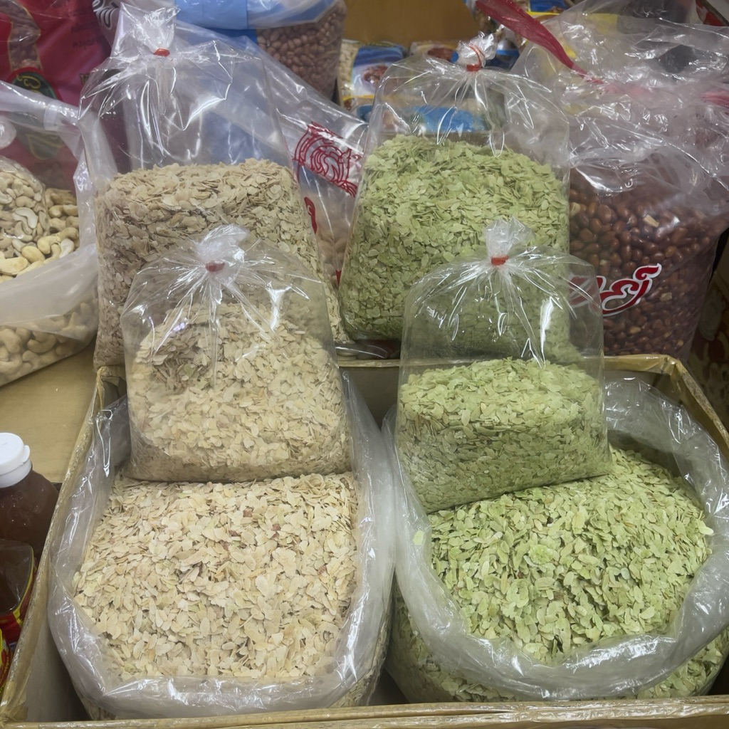ข้าวเม่าข้าวเหนียว อย่างดี แห้งสวย ใหม่ แบ่งขาย 1 กิโลกรัม มี2 สี สีเขียว และสีขาว - รูปที่ 2