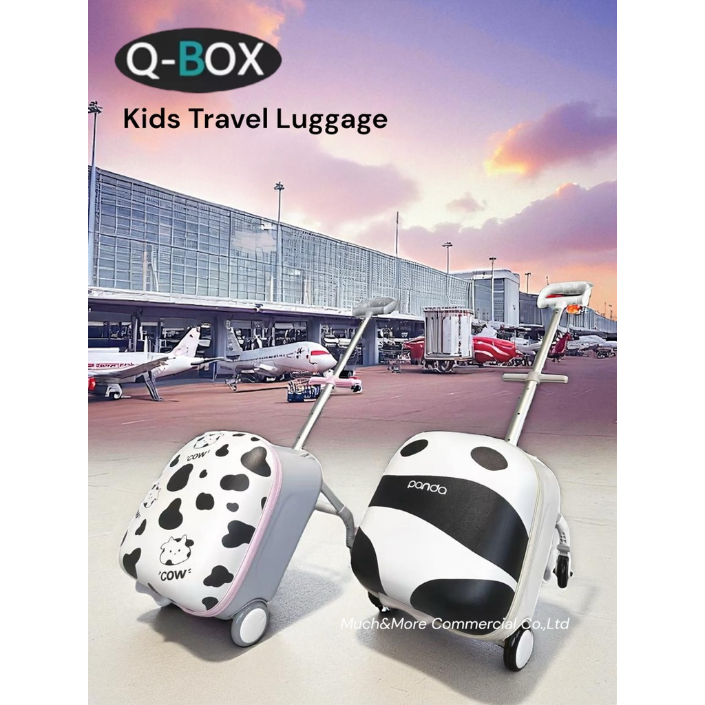 [E-Tax]รุ่นใหม่ล่าสุด‼️Q-BOX กระเป๋าเดินทางเด็กนั่งได้ ✈️ นำขึ้นเครื่องบินได้🧒🏻👧🏻❤️