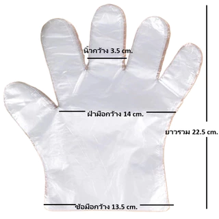 อุปกรณ์ย้อมผม ถุงมือพลาสติก + ครอบหูพลาสติก ย้อมสีผม (ถุงมือ1 คู่+ที่ครอบหู 1 คู่)