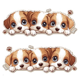 1 คู่ สติ๊กเกอร์ติดรถยนต์ สติ๊กเกอร์กันรอยขีดข่วน การ์ตูนตลก…