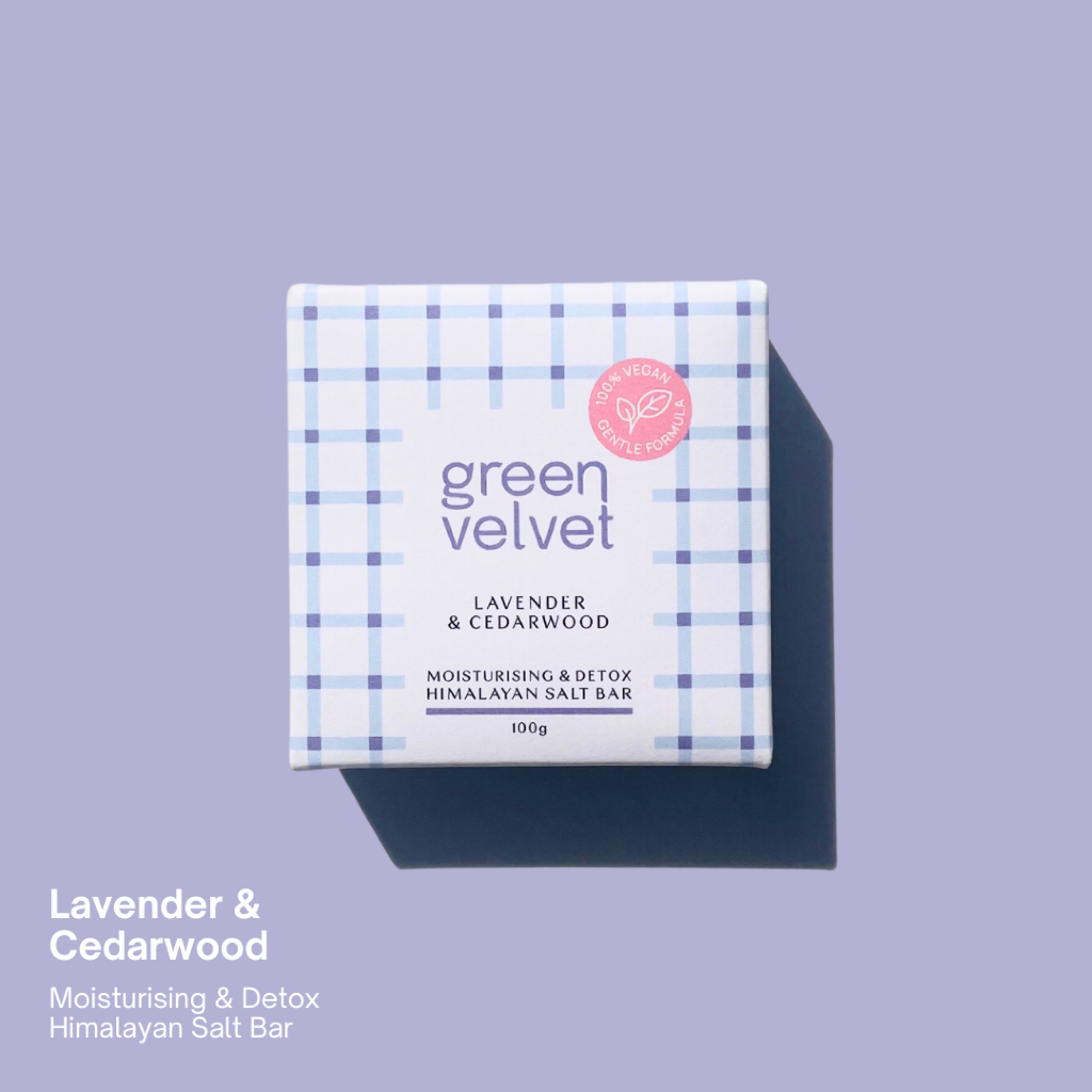 Green Velvet |  Salt Soap: Lavender & Cedarwood - สบู่เกลือหิมาลายันสูตรวีแกน จากส่วนผสมธรรมชาติ