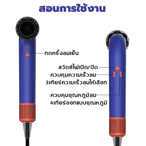 รุ่นใหม่ Sodimyon High Speed Hair Dryer ไดร์เป่าผม 110000รอบ/นาที ไอออนลบ ดูแลเส้นผม - รูปที่ 6