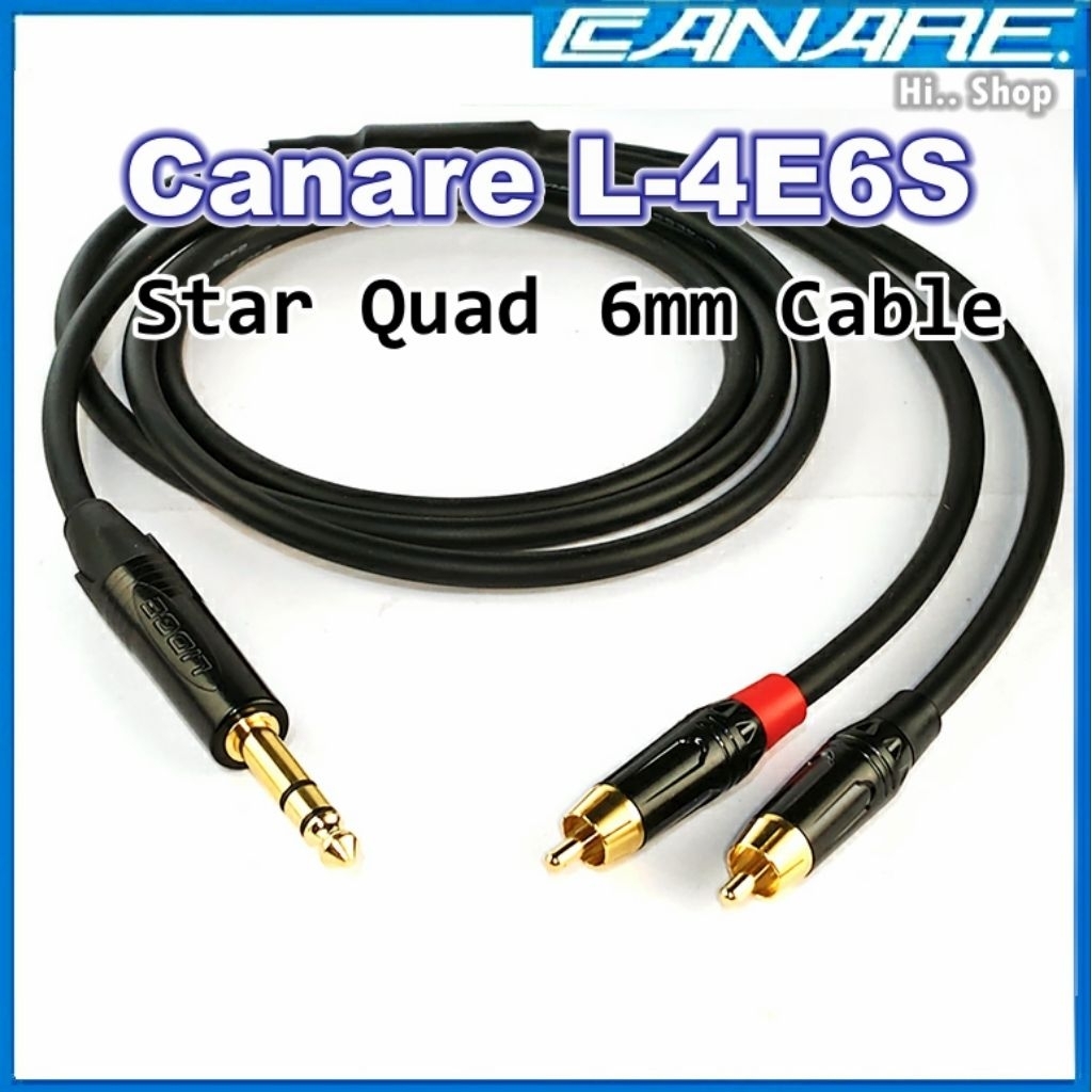 สาย Y TRS6.35mm-RCA L/R  Canare L-4E6S(MADE IN JAPAN) หัวLidge