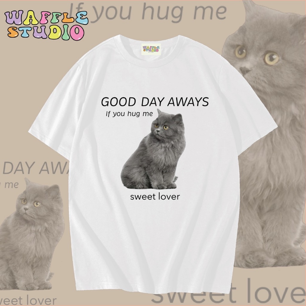 [ ส่งฟรี 🔥 ] WS1928 เสื้อยืดโอเวอร์ไซส์ ผ้าคอตตอน 100% เสื้อยืดเกาหลี เสื้อยืด  WAFFLE STUDIO