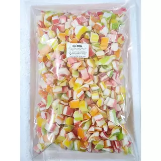 ลดพิเศษ 1.5กก. [500ก*3] l เศษขนมกัมมี่เยลลี่มาร์ชแมลโลว์ หัวท้ายขอบ ไม่สวยแต่นุ่มอร่อย [รสผลไม้]
