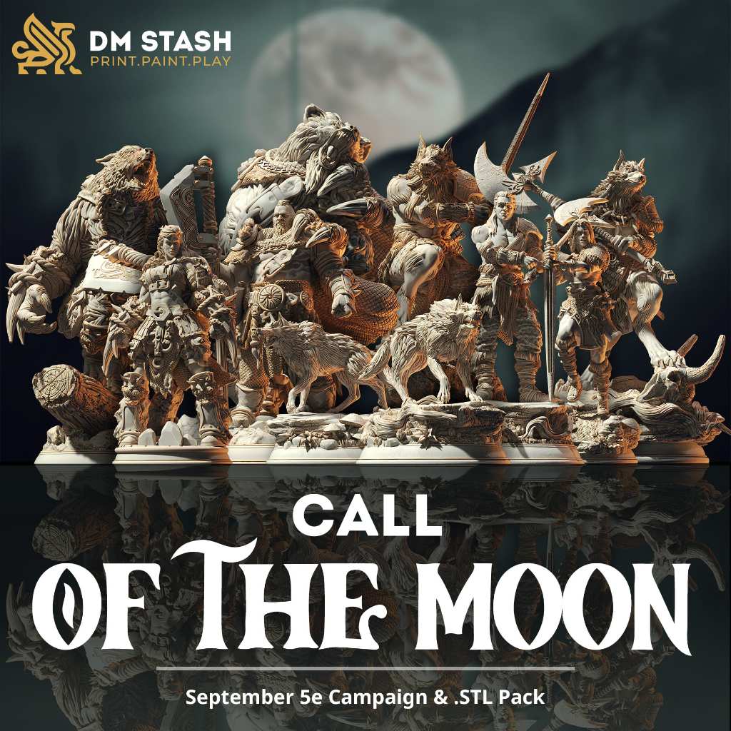 Call of the Moon - โมเดลสำหรับ DnD miniature,[Made to order ส่งพัสดุภายใน 1-3 วัน]
