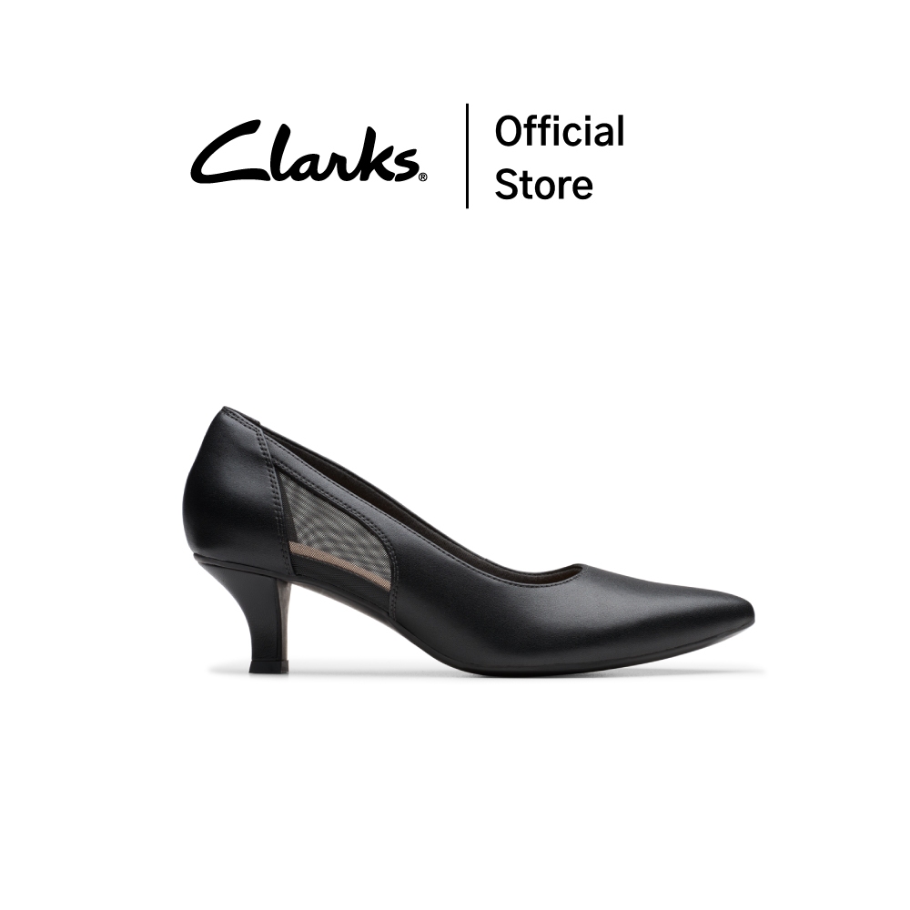 Clarks รุ่น KEPLEY CORA สี BLACK LEATHER รองเท้าส้นสูงไซส์ 35.5 หนังแท้ รองเท้ารัดส้น คุณภาพดี ใส่สบาย รองเท้าทำงาน