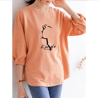เสื้อยืดแขนยาวทรงหลวมสไตล์เกาหลี Oversize เสื้อผ้าสาวอวบไซส์ใหญ่น่ารักๆ เสื้อแขนบอลลูนแฟชั่นสวยๆผู้หญิงฤดูร้อนใหม่