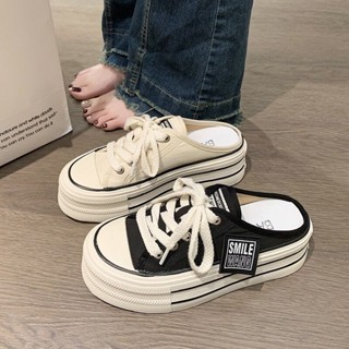 รองเท้าผู้หญิง รองเท้าเปิดส้น  เสริมส้น 5 ซม เสริมส้นช่วยเสร…