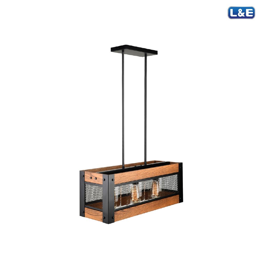 L&E โคมไฟตกแต่งแขวนเพดาน ขั้วหลอด E27 x 3 Series GRACE รุ่น PWG60-033 สไตล์ Loft