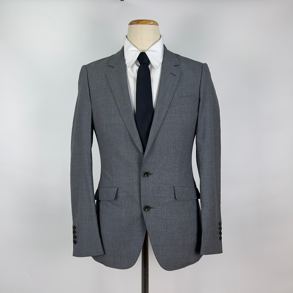 สูทมือสอง SUIT SELECT Y4 สีเทา SUPER TOUGH 100’S รอบอก 36 นิ้ว | สูทผู้ชาย สูททำงาน สูทแฟชั่น สูทญี่