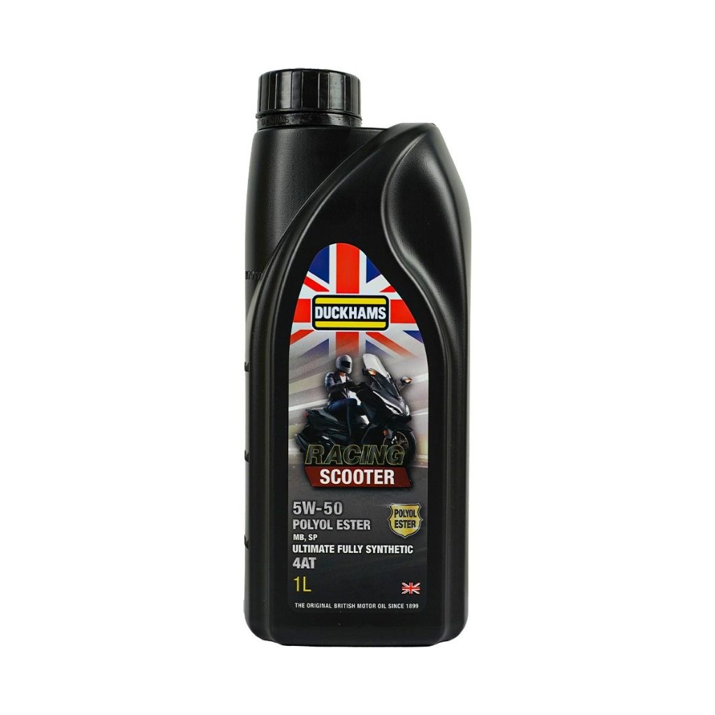 DUCKHAMS น้ำมันเครื่องมอเตอร์ไซค์ 4T RACING SCOOTER 5W50 MB 1L. [02835105]