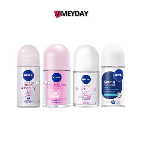 NIVEA - นีเวีย ญ โรลออน เอ็กซ์ตร้า ไบรท์ และ บิวตี้ เซฟ เลส 25 มล.