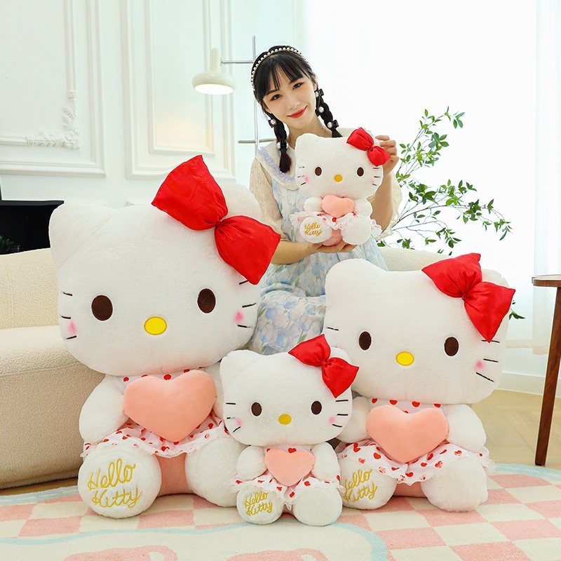 Sanrio ตุ๊กตาคิตตี้ Hello Kitty ตุ๊กตาแมวหน้าคิตตี้ ตุ๊กตา 30/40CM