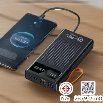 รุ่นA01 ขนาด60000mAh ชาร์จเร็ว 120W PD22.5W ความจุใหญ่ powerbank พร้อมไฟLED