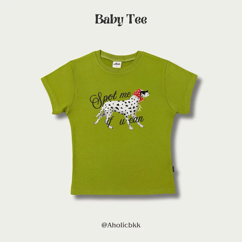 AHOLICBKK | เสื้อทรง BABY TEE SPOT ME