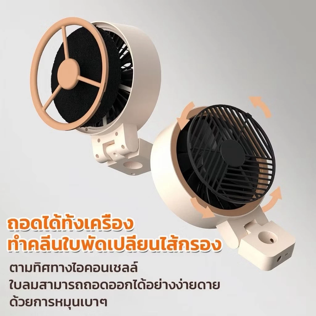 เครื่องดูดควันแบบตั้งโต๊ะ ขนาดเล็ก แรงดูดใหญ่ แบบพกพา ชาร์จ USB เครื่องระบายอากาศ พัดลมระบาย thumbnail 4