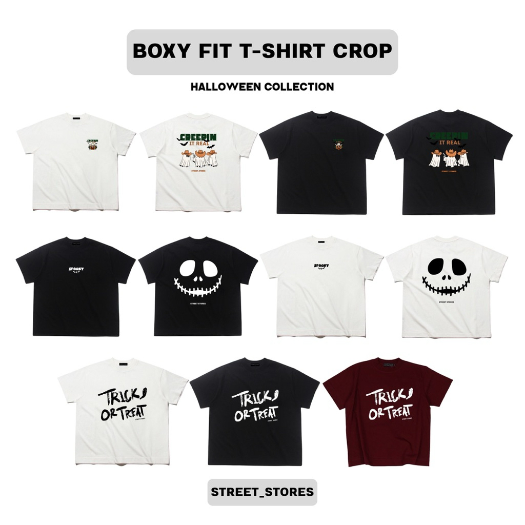 เสื้อยืดBoxy คอฟิต ทรงครอป (Halloween)