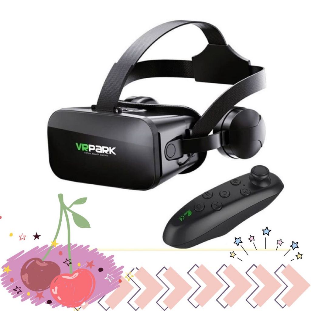 พร้อมส่งจากไทย VR PARK J20 3D VR แว่นตาเสมือนจริงสำหรับ Smartphone ขนาด 4.7- 6.7 พร้อมรีโมทคอนโทรล