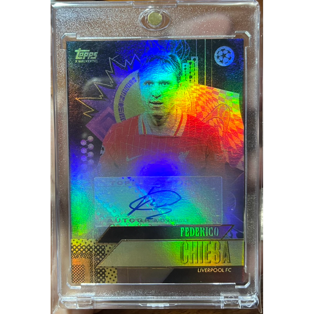 Federico Chiesa (Liverpool FC) Topps UCC Gold. 2024-2025 ใส่ Magnet อย่างดีครับสวยๆเลยครับผม