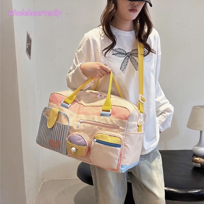 Dopamine กระเป๋าเดินทางแบบถือ กระเป๋าเดินทางใบใหญ่มาก 30L จุของได้เยอะ กระเป๋าใส่เสื้อผ้าสไตล์ผ้าหนา