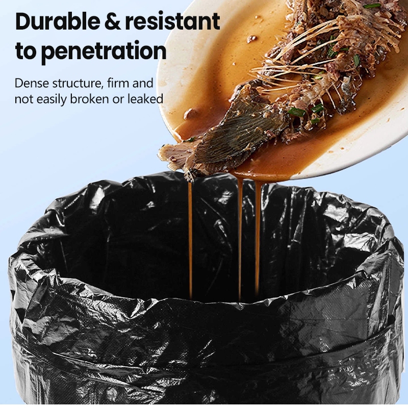 ถุงขยะ 45*50 100ใบหนา ถุงทำความสะอาด ถุงขยะดำ แบบม้วน - รูปที่ 3