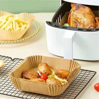 air fryer paper 50 ชิ้น/100ชิ้น กระดาษรองหม้อทอดไร้น้ำมัน แผ่น รอง หม้อทอดไร้น้ำมัน