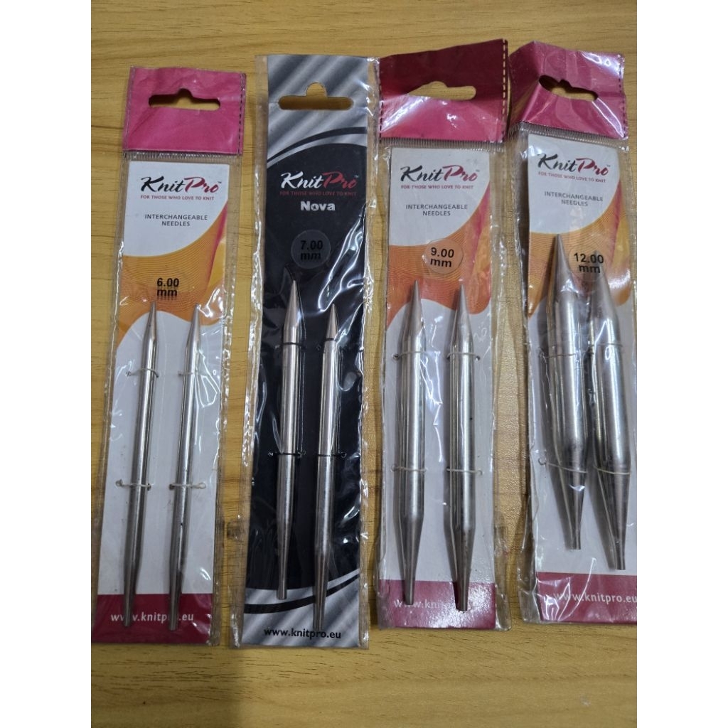 ชุดไม้นิตของknitproเปลี่ยนสาย(ไม่รวมสาย)มี#6,7,9,12mm.ยาว12cm.ราคานี้ได้ทั้งหมดตามรูป