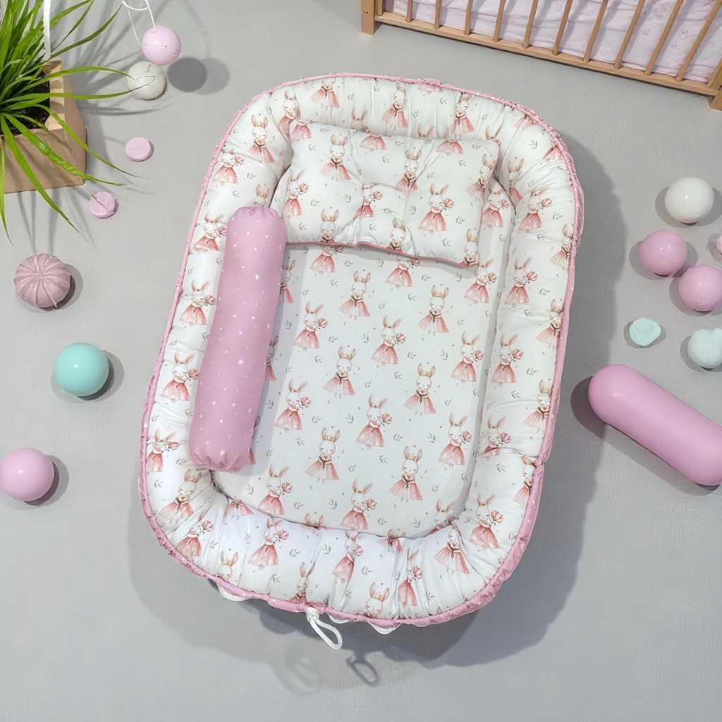 ที่นอนเด็กรังไข่ หมอนขนห่านนุ่มพิเศษ ผ้า cotton ไม่เก็บไรฝุ่น -ไม่ขึ้นขุย สามารถถอดซักได้ ทำจากผ้า cotton ที่นุ่มสบาย สำ