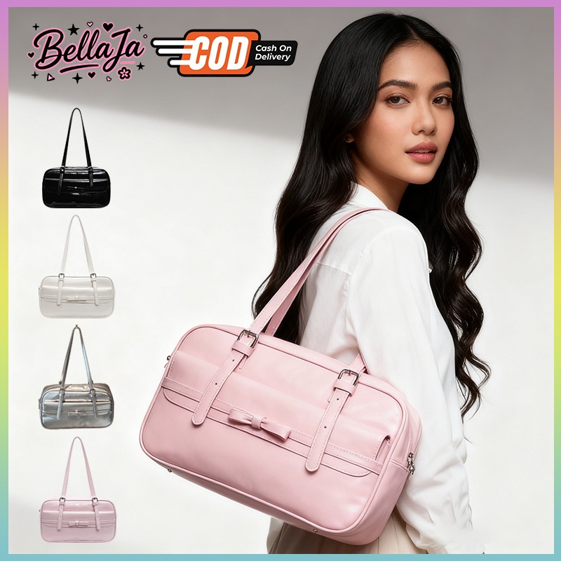 Bellaja💗กระเป๋าใต้วงแขนแฟชั่นใหม่สําหรับสาวเวอร์ชั่นเกาหลีอินเทรนด์ความจุขนาดใหญ่ Toteสีทึบสบายๆอเนกประสงค์ความจุขนาดใหญ