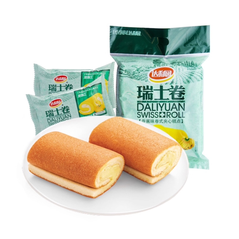 ขนมปังฝรั่งเศส (นุ่ม) รสเนยนม ตรา ต๋าลี่หยวน 达利园法式软面包香奶/香橙味160g 瑞士卷 Baguette Soft Bread Milk butter flavor - รูปที่ 6