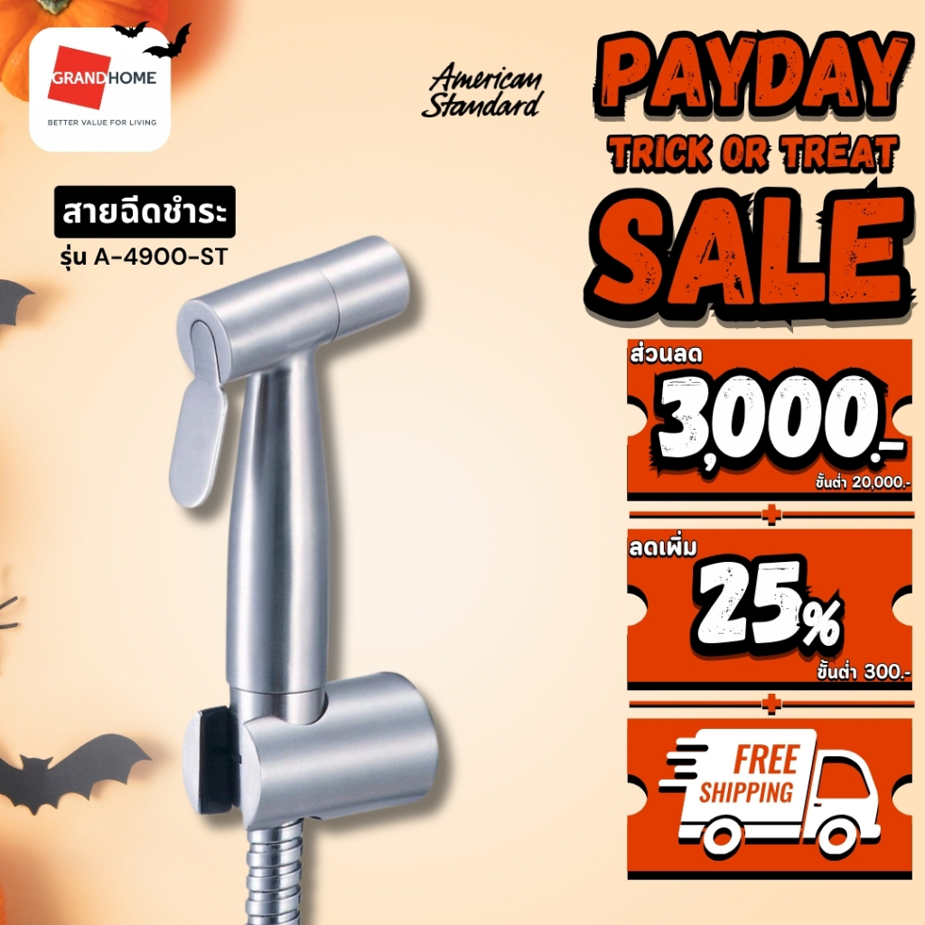 AMERICAN STANDARD สายฉีดชำระ รุ่น A-4900-ST สแตนเลส - GRANDHOMEMART