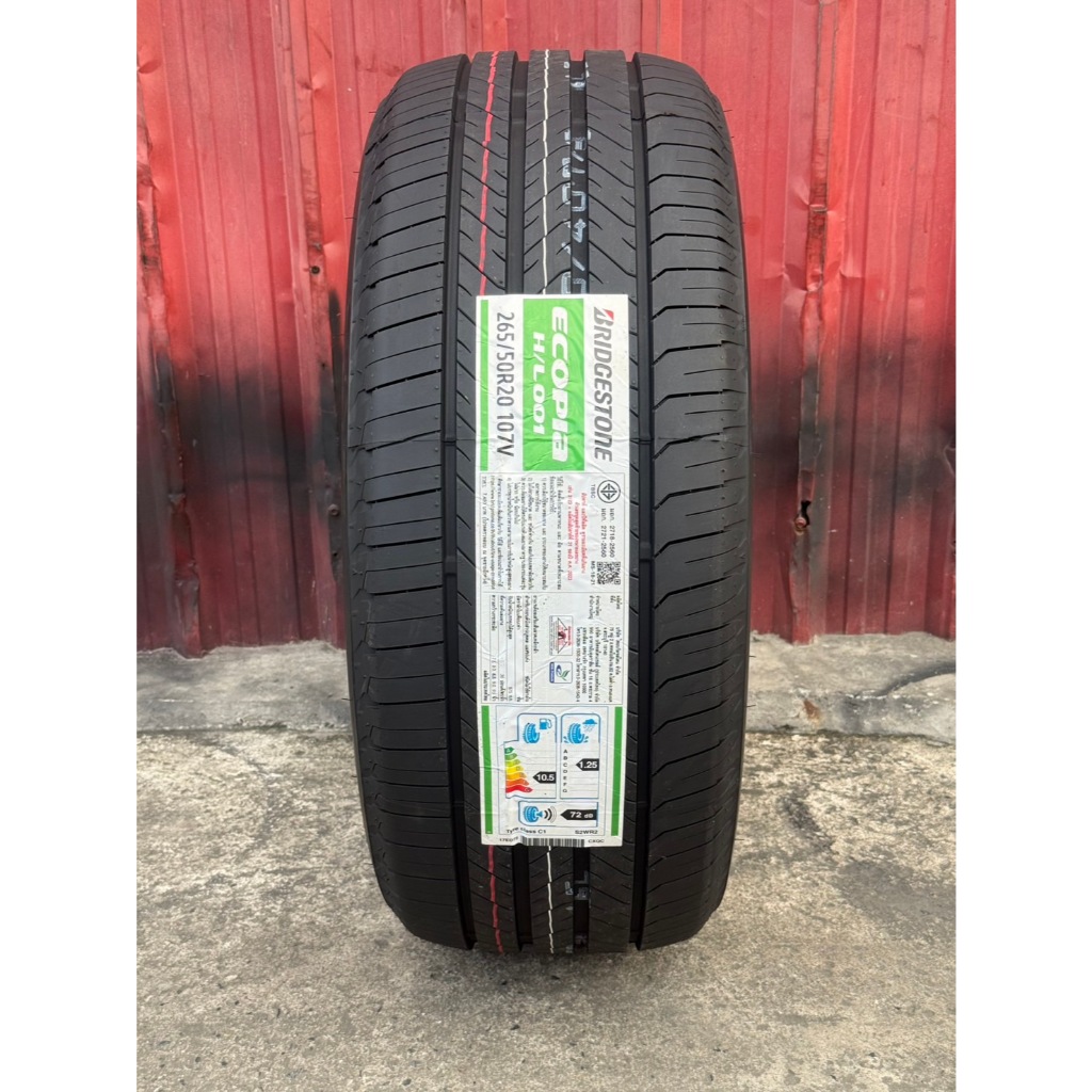 ยางบริสโตน Bridgestone รุ่น Ecopia HL001 ขนาด 265/50R20 ยางปี 2025 ราคาต่อเส้น แถมฟรีจุ๊บยาง