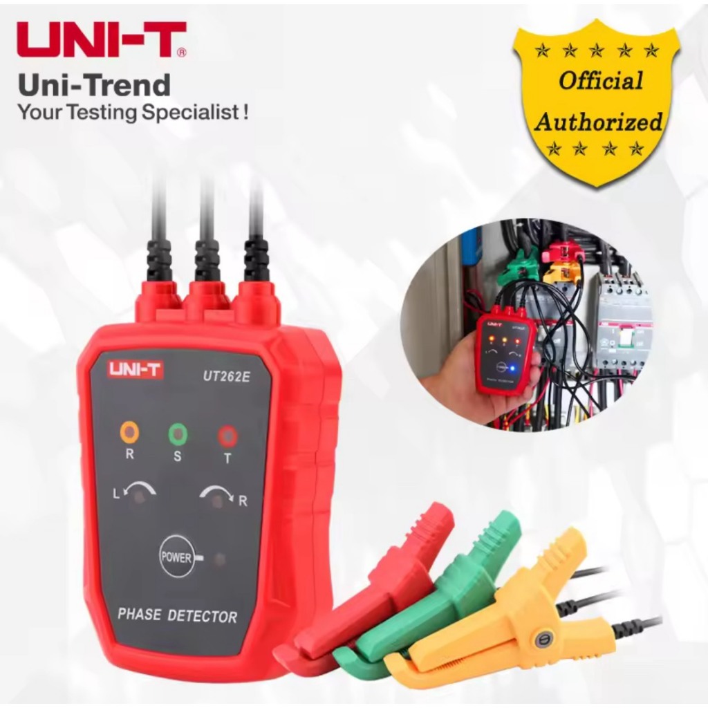 UNI-T UT262E เครื่องตรวจจับลำดับเฟสแบบไม่สัมผัส เครื่องตรวจจับลําดับเฟส ไม่สัมผัส AC70-1000V