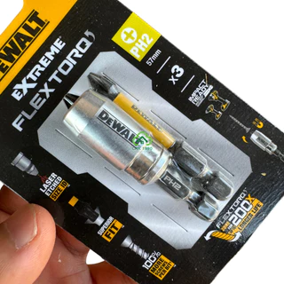 DEWALT รุ่น DWAF6PH2IR ดอกไขควง FLEXTORQ PH2 ชนิดแข็งพิเศษ ทนต่อแรงกระแทก ทนต่อแรงบิดสูง ก้านหกเหลี่ยม