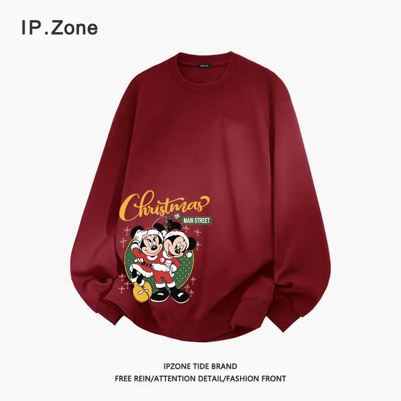 Sweatshirts Merry Christmas Mickey Mouse หนา นุ่ม ใส่สบาย oversize ใหม่ มี 5 สี(จัดส่งตลอด 24 ชั่วโมง)