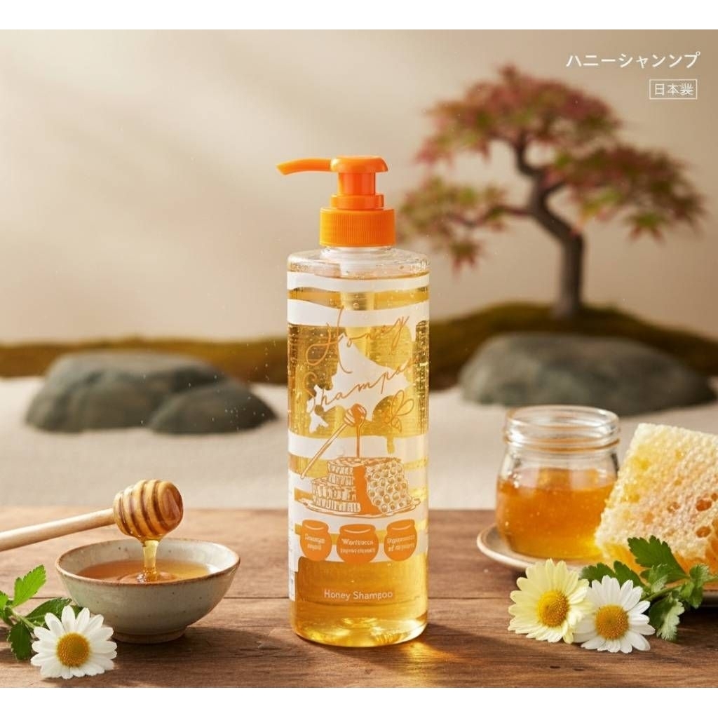 [Made in Japan ของแท้จากดองกิ] แชมพูสระผมสกัดจากน้ำผึ้งฮอกไกโด 1000มล Jonetz Honey Shampoo 1000ml