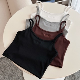สายเดี่ยว ผ้าร่อง (ปักamede) - Camisole Top