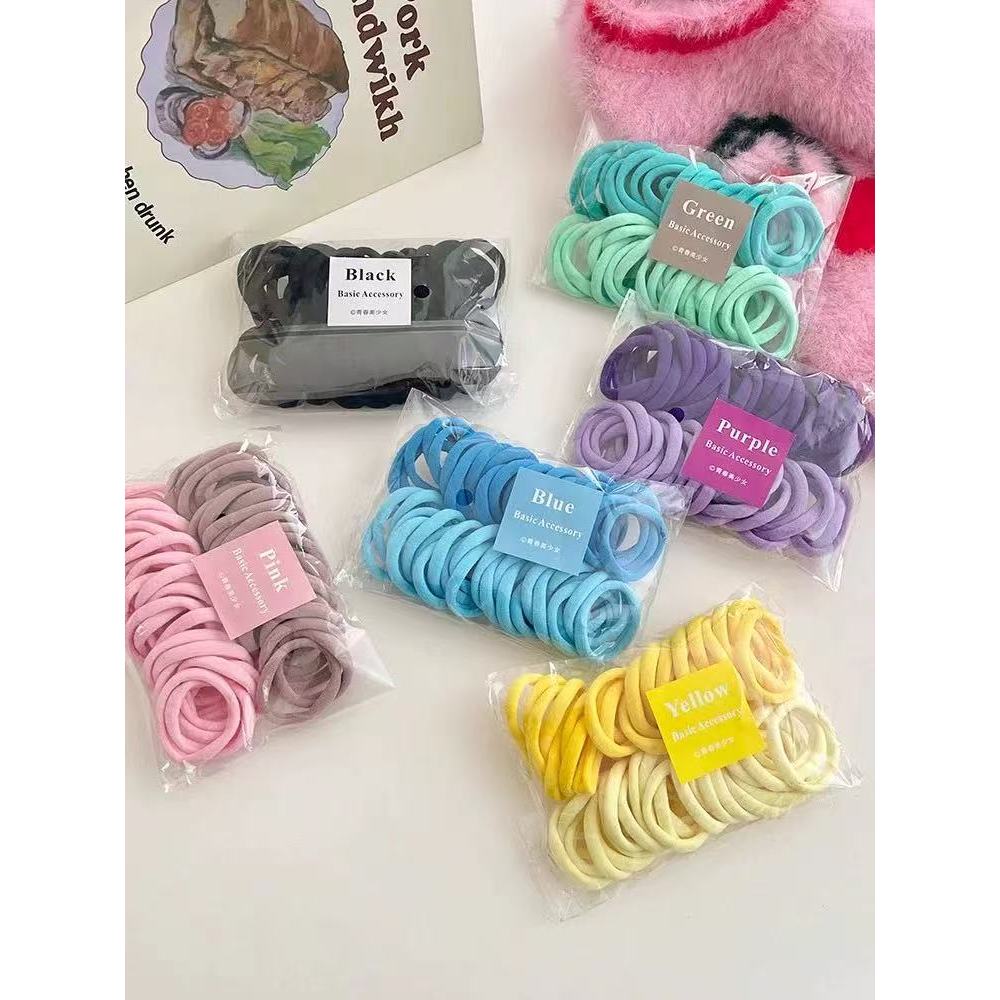 ยางรัดผม ยางมัดผมผู้หญิง 1 ห่อ 50 เส้น สีสันสดใส พร้อมส่ง ส่งไวในไทย