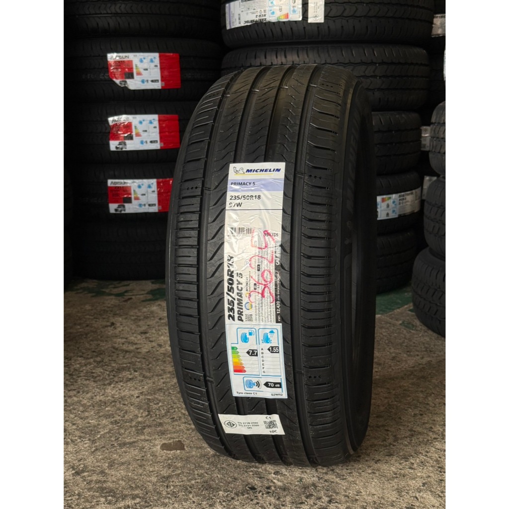 ยางมิชลิน Michelin รุ่น Primacy 5 ขนาด 235/50R18 ยางปี 2025 ราคาต่อเส้น แถมฟรีจุ๊บลม